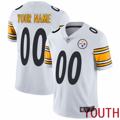 Limited White Youth Road Jersey NFL Customized Football Pittsburgh Steelers Vapor Untouchable